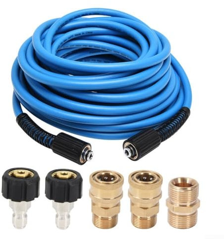 Kit per idropulitrice ad alta pressione, tubo flessibile per idropulitrice, tubo di ricambio per idropulitrice (tipo D, 15 metri)