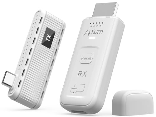 Trasmettitore HDMI Senza Fili con USB-C, 50M Portata, Plug & Play, Uscita 4K HD, Estensione Wireless HDMI Portatile 2.4G/5G per Monitori e Proiettori da Telefono/Tablet