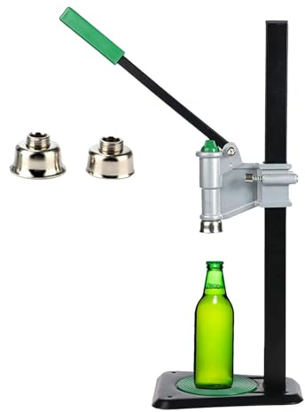 Tappatrice manuale per bottiglie con regolazione in altezza per birra domestica e piccole fabbriche, sigilla tappi da 26-29 mm