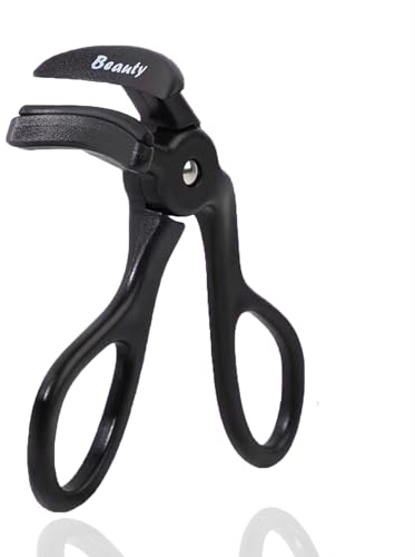 Eyelash Curlers - Plastic Eyelash Curler with Silicone Refill Pads Premium Cute Small Lash Curler for No Pinching or Pulling Eye Lash Curler Makeup Tool for Women Girls Black