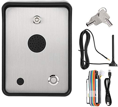 BONKZEBU GSM Audio Intercom Access Controller Rostfritt Stål Dubbla Reläutgång Strömavbrott Larm Dörröppnare för Enhusport och Dörrsäkerhetssystem