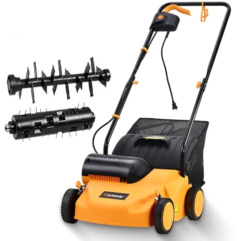 Hoteche Vertificatore elettrico da 1300 W, 2500 giri/min, larghezza di lavoro 320 mm, scatola da 35 l, colore: arancione e nero