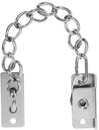 Zerodeko Cerradura de Cadena de Seguridad para Puerta Interior de Acero Inoxidable Ajustable, sin Taladro, Protección para Ventanas y Puertas, Adecuado para Hogares y Apartamentos