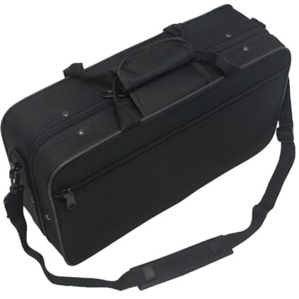 MAJORMENCH Estuche Portátil para Clarinete Negro, Bolsa Ligera Acolchada Correa Hombro, Resistente a Golpes y Humedad, Mochila de Lona para Transporte en Conciertos y Viajes
