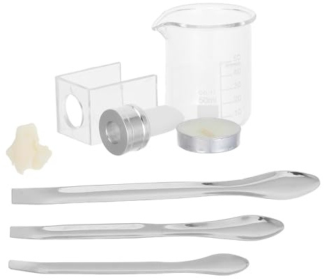 DOITOOL Kit de reparación para lápiz labial con molde de silicona y espátula de plástico, set completo para principiantes, uso doméstico y portátil