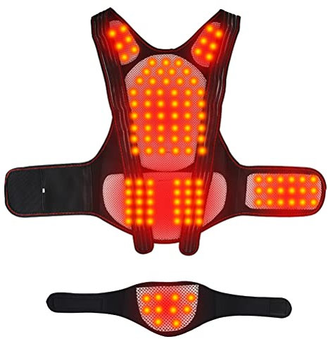 KKPLZZ Cinturón calmante para la Espalda, 108 imanes, turmalina, con autocalentamiento, Soporte para la Espalda, Soporte para la Cintura, Corrector de Postura, Soporte Lumbar para la Columna