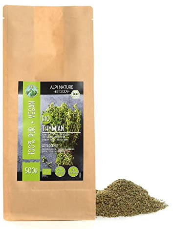 Alpi Nature Thym Séché BIO 500g, Herbe Séchée et Frottée, Épice de Thym bio pour la Cuisine
