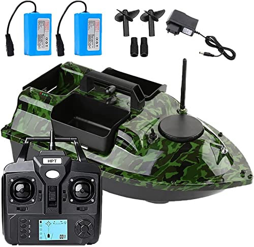 KFJZGZZ Bateau D'appât De Pêche Intelligent, Amorceur Peche Carpe GPS, Télécommandé 500m avec Feu Navigation LED, Convient pour Une Utilisation Nocturne et Nuageuse 12000mAh home