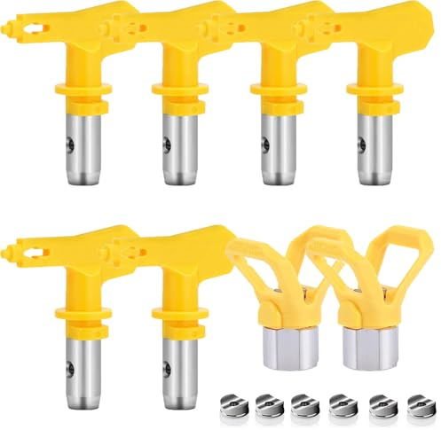 WOOLUCK® 6 stycken Airless munstycke med spetstätning, för Airless färgspraysystem (typ 209,315,415,517,523,619)