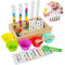 PLLYPE Holz Clip Beads Brettspiel, Clip Perlen Puzzle Brettspiele, Holz Clip Perlen Spiel Puzzle Board Clip Beads Regenbogenspielzeug mit Reagenzglas, Lernspielzeug Geschenk für Kinder