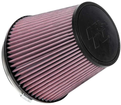 K&N High-Flow Original Lifetime Universal Clamp-On Air Filter: High Performance, Premium, Washable: Flange Diameter: 6 In, Filter Height: 6.5 In, Flange Length: 1 In, Shape: Round Tapered, RU-1042
