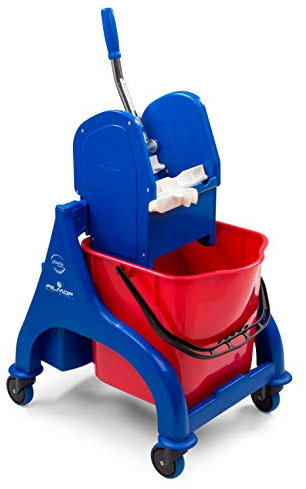 Carrello lavapavimenti pulizie Filmop Orion 7962A secchio lt.25 con strizzatore professionale e ruote cm.53x42x90