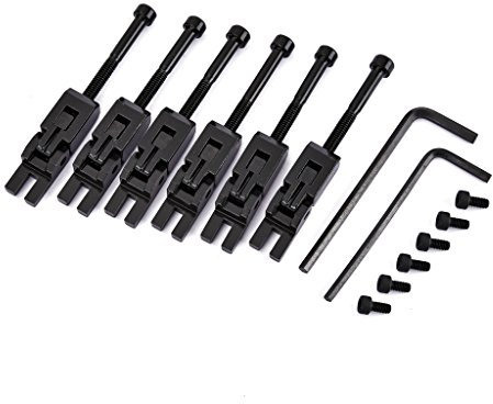 Alnicov Lot de 6 selles de trémolo à double système de verrouillage pour guitare Floyd Rose avec vis de verrouillage