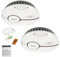 Rauchmelder, Feuermelder Rauchmelder mit LED-Anzeige und Test/Stummschalttaste, austauschbarer Batterie, entspricht dem EN14604-Standard, Ton- und Blitzalarm 85dB für Zuhause (Standalone 2er Pack)