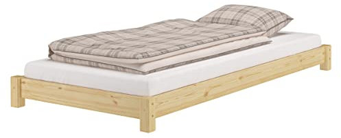 Erst-Holz®Niederflurbett Futonbett Einzelbett Bodenbett 90x200 Kiefer massiv wählbares Zubehör V-60.51-09ohne Zubehör