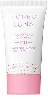FOREO LUNA Micro-Foam Cleanser 2.0 - Limpiador Facial - Desmaquillante Facial y Desmaquillante Ojos - Limpieza Facial - Todo Tipo de Piel - Travel Essentials - Vegano - Vitamina E - Skincare - 20 ml