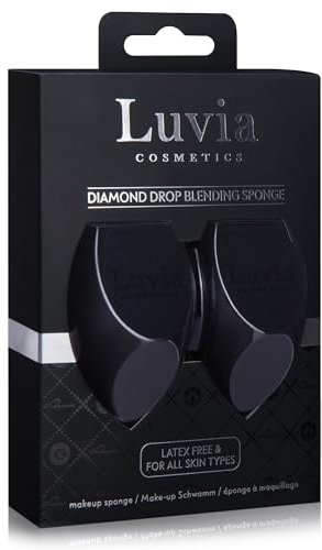 Make-up Schwamm-Set im Diamond Shape - Luvia Cosmetics - Make-up-Blender schwarz