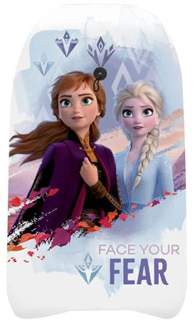 Arditex Großes Schwimmbrett Elsa und Anna Disney Frozen – 80 x 46 x 5 cm – mit Seil, Sicherheitsgurt, EPS-Schaumstoff, ideal für Schwimmunterricht und Wellen – Weiß/Lila