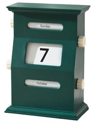Lås kalender för kontor, retro kalenderblock, skrivbordsdatumdisplay, skrivbordsdekorkalender, datumblock för skrivbord, snygg kontorskalender, dekorativa skrivbordstillbehör, datumvisning,