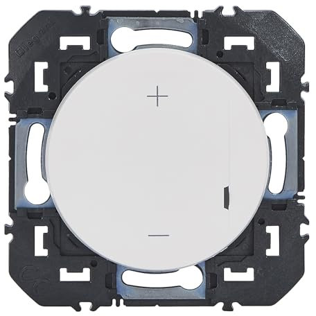 LEGRAND | Variateur Universel Sans Neutre 2 Fils 125W Dooxie Blanc, Compatible Avec Ampoules Dimmables, Réglage Luminosité Haut Et Bas, Installation Sans Fil De Neutre