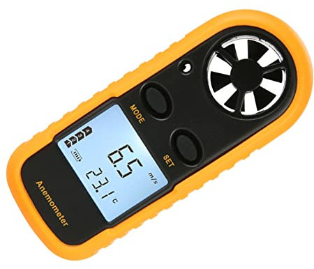 Anemomètre de Vitesse du Vent, écran LCD Numérique avec 5 Unités Manuel de Sélection Interrupteur Automatique Anemomètre Handheld Speed ​​Speed ​​Metter