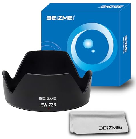 Parasol EW-73B (Rosca de 67mm),Compatible con Objetivo EF-S 18-135 f/3.5-5.6 IS y EF-S 17-85 f/4-5.6 IS USM.para EOS 60D 70D 600D Cámara+ Paño de Limpieza de Lentes (EW-73B)