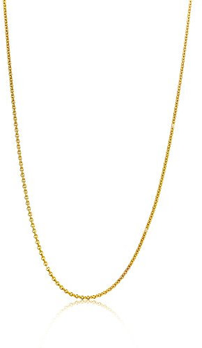OROVI Damen Ankerkette Halskette 14 Karat (585) GelbGold Anker rund Kette Goldkette 0,8 mm breit 45cm lange