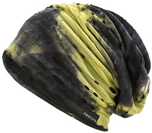 VECRY Herren Jersey Slouch Mütze Sommer Skullcap (B-Grün, Dünn Cool)