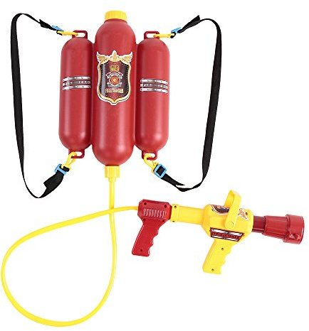 Goolsky Water Pistol Backpack, Water Gun Blaster for Summer Outdoor Garden & Pool, Water Spraying Toy Firefighter Backpack Waterblasters Toy for Teen