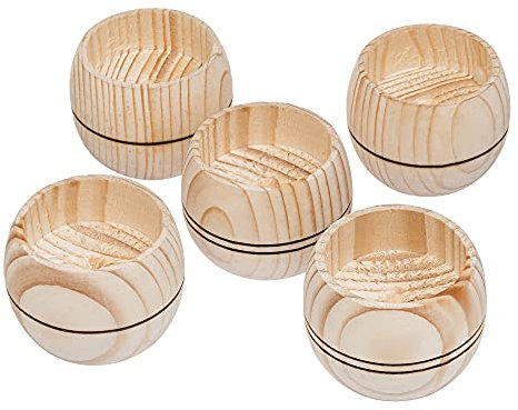 Teelichthalter aus Holz, 5 Stück, handgefertigt, Kerzen, Teelichthalter, geeignet für Heimdekoration, Partys, Esstisch, Empfänge, Geschenkidee für Hochzeit und Einweihungspartys