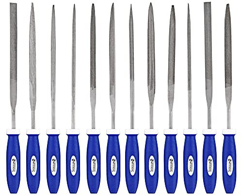 Schlüsselfeilen Feilen 12er Set 100mm Feilenlänge, stabile Bauart, Bruchfest, Mini-Feilen Pfeilen