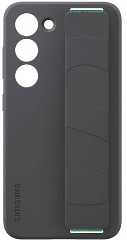 Samsung Silicone Grip Smartphone Case EF-GS911 für Galaxy S23, Handy-Hülle, Fingerhalterung, Schlankes Design, Black