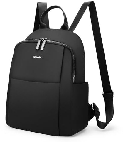 Rucksack Damen Klein, Nylon Wasserdicht Rucksäcke, Kleiner Damen-rucksackhandtaschen Elegant, Mini Damenrucksack Cityrucksack Tagesrucksack Modern Backpack Women für Reise Schule Arbeit (Schwarz)