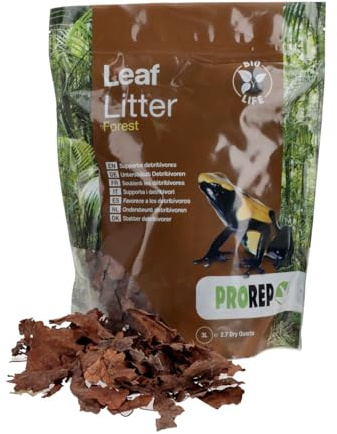 ProRep Leaf Litter Substrate 3l Bag | Reptile Substrate | Leaves for Bioactive Set Up and Isopods | Leaf Litter for Reptiles