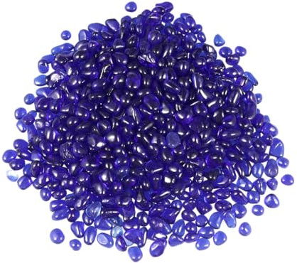 DRESSOOS Gravier en Verre Coloré pour Décoration Daquarium 5 À 9 Mm Foncé 500 G Sûr Et Esthétique