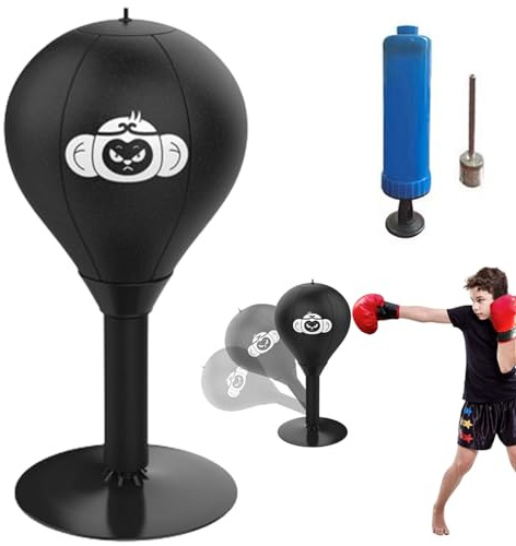 SOCLING Sac de Frappe Rage, Punching Ball Bureau, Sac de Frappe à Ventouse