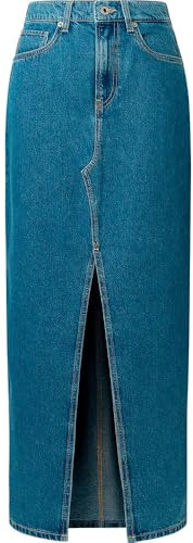 Pepe Jeans Maxi Skirt Hw Jupe, Bleu (Denim-Nd3), L Femme