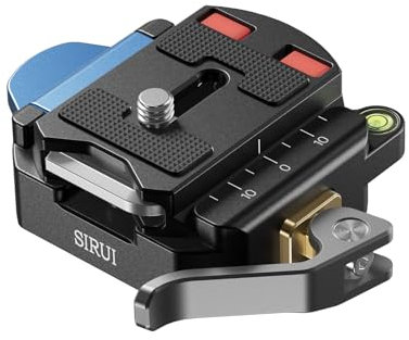 SIRUI 55mm Schnellwechselplatte für arca Swiss und Klemm-Basis-Set, Kamerahalterungsadapter mit 1/4 Zoll und 3/8 Zoll Gewinde für Stativ, Monopod, DSLR-Stabilisator, QC-55