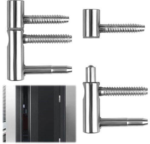 2 Pièces Gond Porte Paumelle a Visser Charnières de Porte Paumelle Gonds Porte Acier Charnières de Porte à Visser Paumelles de Porte Trident Conique pour Meubles, Portes(<60 Kg de Capacité de Charge)