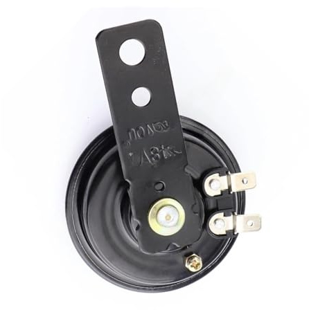 AZSUL Tiefton Horn Motorrad Horn Lautsprecher Runde Laut Horn Horn Kit Für 12V 24V 36V 48V 60V Für Roller Für Moped Für Dirt Bike Für ATV