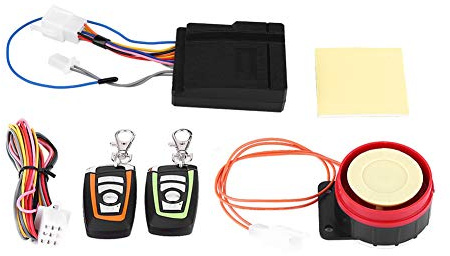 Eacam de Alarma de Seguridad Anti Antisft, Control Remoto de Motocicleta Doble Doble en Color, Ajuste para la Mayoría de las Motocicletas, Impermeable, Brazo Automático con Contraseña
