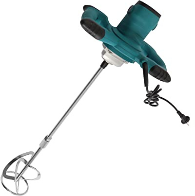 Miscelatore manuale da 2100 W, miscelatore per calcestruzzo, con agitatore a 6 velocità, per calcestruzzo, malta, intonaco, vernice, colla e cemento