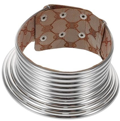 Hohopeti Collana Girocollo Tribale Africana Spessa Collo lungo Stile Gotico Punk per Halloween Ballo di Fine Anno Compleanno Cosplay