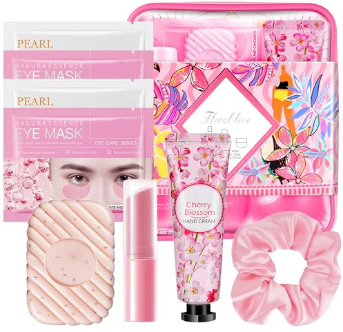 Skincare Set Regalo Mujer, Pack Regalo Mujer Skincare Kit de cosméticos en formato de viaje con crema de manos, bálsamo labial,loción corporal, almohadillas para ojos,gel de ducha,11 Piezas