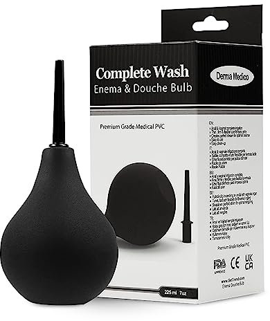 Klistier und Brause-Set, Medizinische Intim Dusche Brause für Frauen und Männer, Silikon Einlauf Zur Darmreinigung, Enthält 2 Klistierspritze Teile, 225 ml Fassungsvermögen