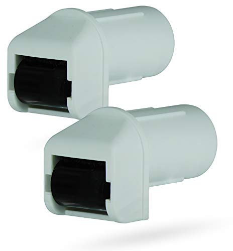 markiso® 2x Steckleitrolle Rolladengurtführung, [Made in Germany] Gurtleitrolle für Minigurte bis 16mm, Gurtführung mit Kunststoffrolle & Bürste gegen Zugluftsperre - TOP Qualität