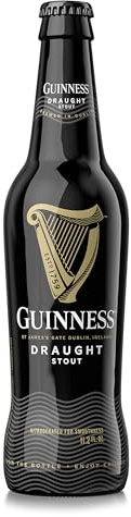 Guinness Draught Cerveza Ale Negra Irlandesa Pack Botella, 24 x 33cl