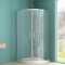 IMPTS Duschkabine 80x80cm Viertelkreis Runddusche, Duschabtrennung Schiebetür Dusche mit 6mm ESG Nano Glas, Höhe 195 cm, Duschtüren Radius 550 mm, Ohne Duschwanne