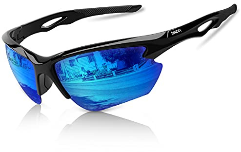 Sunglasses Men - Polarized Sports Sun Glasses Ultra Light Unbreakable Frame Eyewear UV400 Protection for Man Women