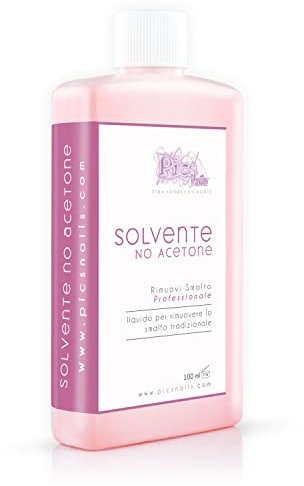 Solvente per Unghie Senza Acetone Per Smalto Normale 100 ml - Levasmalto Delicato per Manicure e Pedicure Professionale